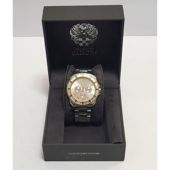 Vince Camuto Swarovski Crystal Bracelet Watch Silver-Tone Women’s Multi-Function - Picture 12 of 14